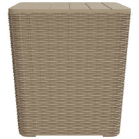 Tavolo da Giardino con Coperchio Polipropilene Marrone Chiaro 364154