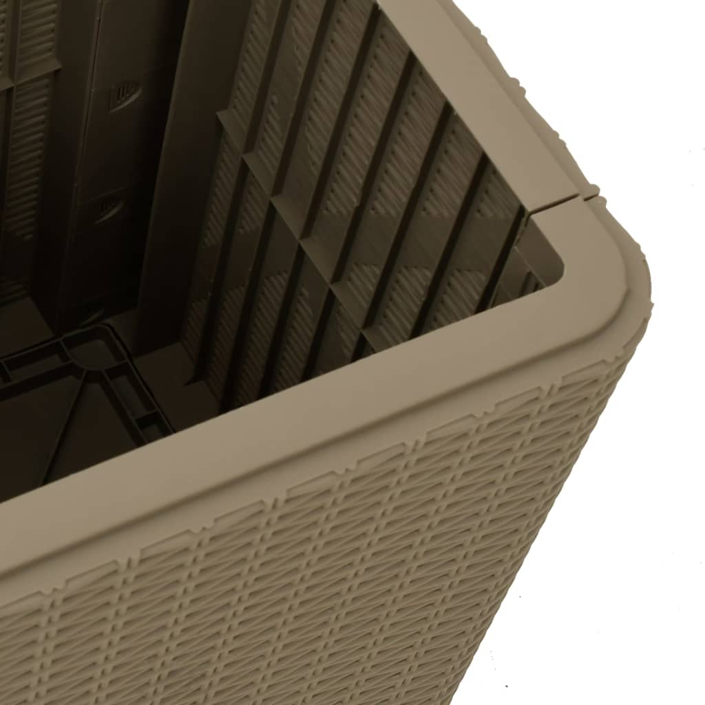 Tavolo da Giardino con Coperchio Polipropilene Marrone Chiaro 364154