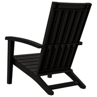 Sedia Adirondack da Giardino in Polipropilene Nero 364165
