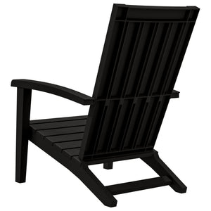 Sedia Adirondack da Giardino in Polipropilene Nero 364165