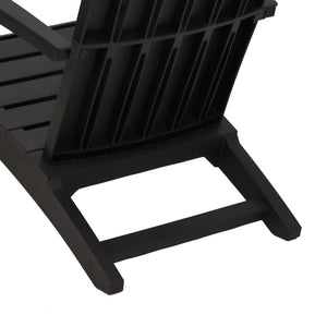 Sedia Adirondack da Giardino in Polipropilene Nero 364165