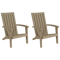 Sedie Adirondack da Giardino 2 pz Polipropilene Marrone Chiarocod mxl 81946