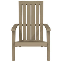 Sedie Adirondack da Giardino 2 pz Polipropilene Marrone Chiaro 364168