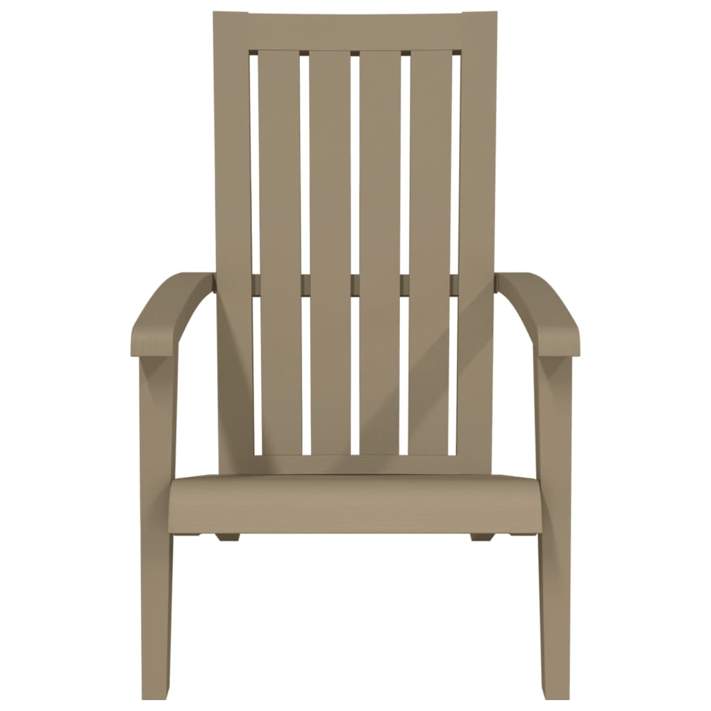 Sedie Adirondack da Giardino 2 pz Polipropilene Marrone Chiaro 364168