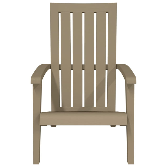 Sedie Adirondack da Giardino 2 pz Polipropilene Marrone Chiaro 364168