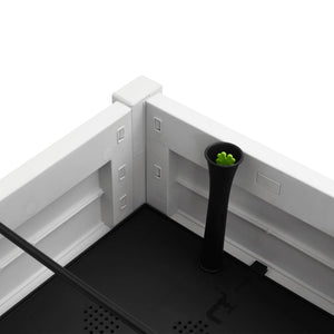 Vassoio per fioriera aiuola rialzata piante fiori terrazza giardino giardino 110 x 45 x 79 cm polipropilene bianco 02_0039318