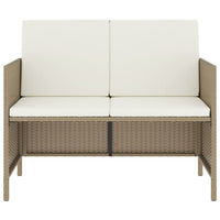 Set da Pranzo da Giardino 6 pz con Cuscini Beige in Polyrattan 363399