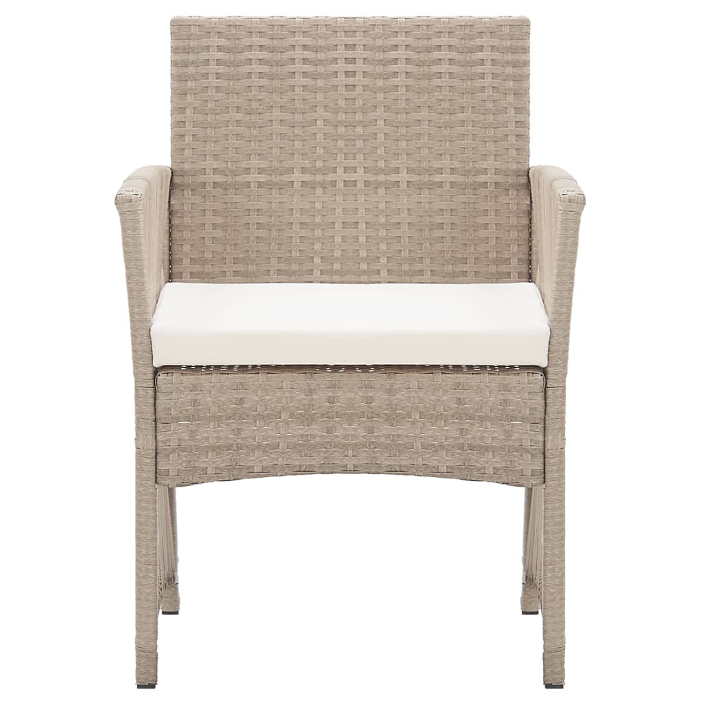 Poltrone da Giardino con Cuscini 2 pz Beige in Polyrattan 363408