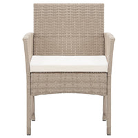 Poltrone da Giardino con Cuscini 2 pz Beige in Polyrattan 363408
