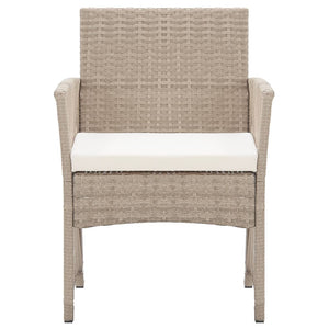 Poltrone da Giardino con Cuscini 2 pz Beige in Polyrattan 363408