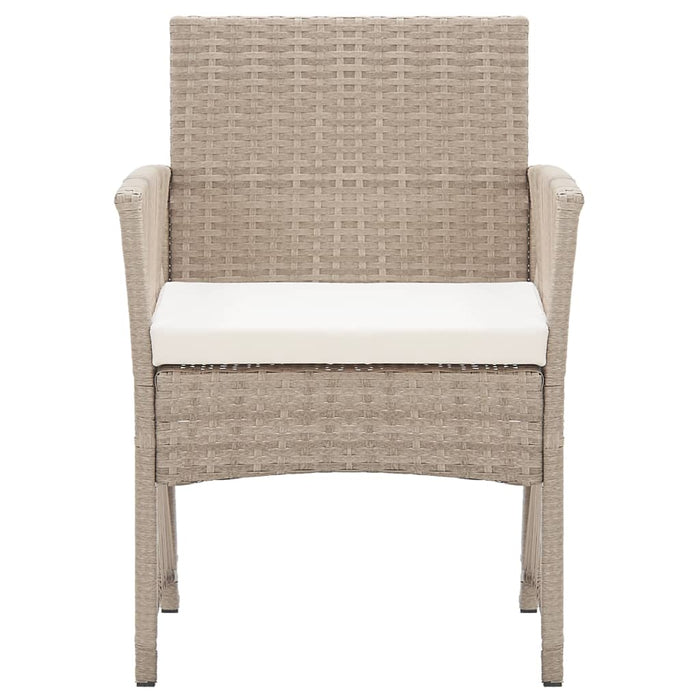 Poltrone da Giardino con Cuscini 2 pz Beige in Polyrattan 363408