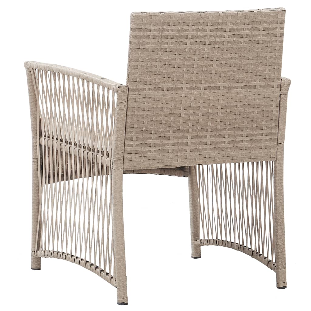Poltrone da Giardino con Cuscini 2 pz Beige in Polyrattan 363408
