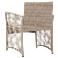 Poltrone da Giardino con Cuscini 2 pz Beige in Polyrattan 363408