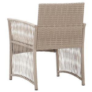 Poltrone da Giardino con Cuscini 2 pz Beige in Polyrattan 363408