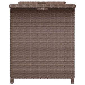 Panca da Giardino con Cuscino Marrone 116x46x57cm in Polyrattan 363416