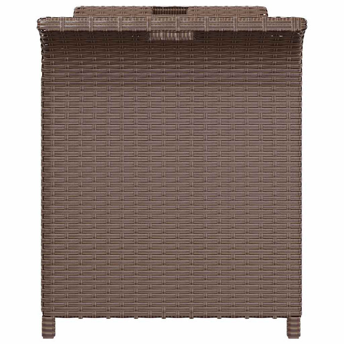 Panca da Giardino con Cuscino Marrone 116x46x57cm in Polyrattan 363416