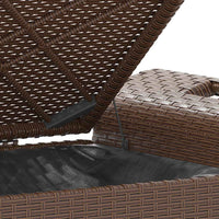 Panca da Giardino con Cuscino Marrone 116x46x57cm in Polyrattan 363416