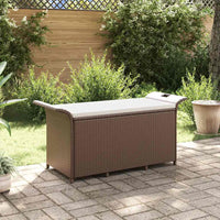 Panca da Giardino con Cuscino Marrone 116x46x57cm in Polyrattancod mxl 94691
