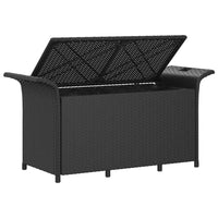 Panca da Giardino con Cuscino Nero 116x46x57 cm in Polyrattan 363417