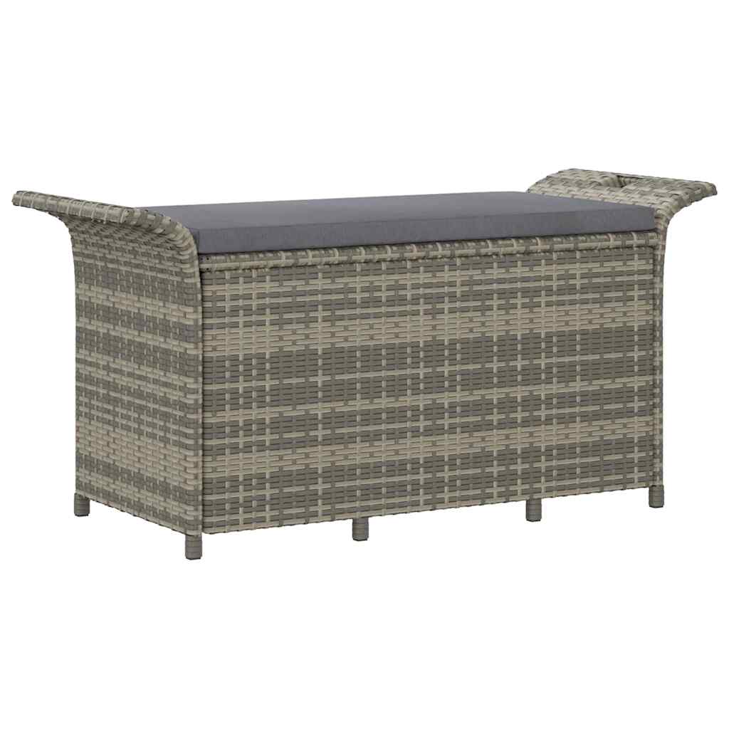 Panca da Giardino con Cuscino Grigio 116x46x57 cm in Polyrattancod mxl 118658