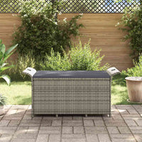 Panca da Giardino con Cuscino Grigio 116x46x57 cm in Polyrattancod mxl 118658