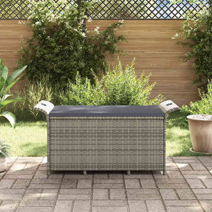 Panca da Giardino con Cuscino Grigio 116x46x57 cm in Polyrattancod mxl 118658