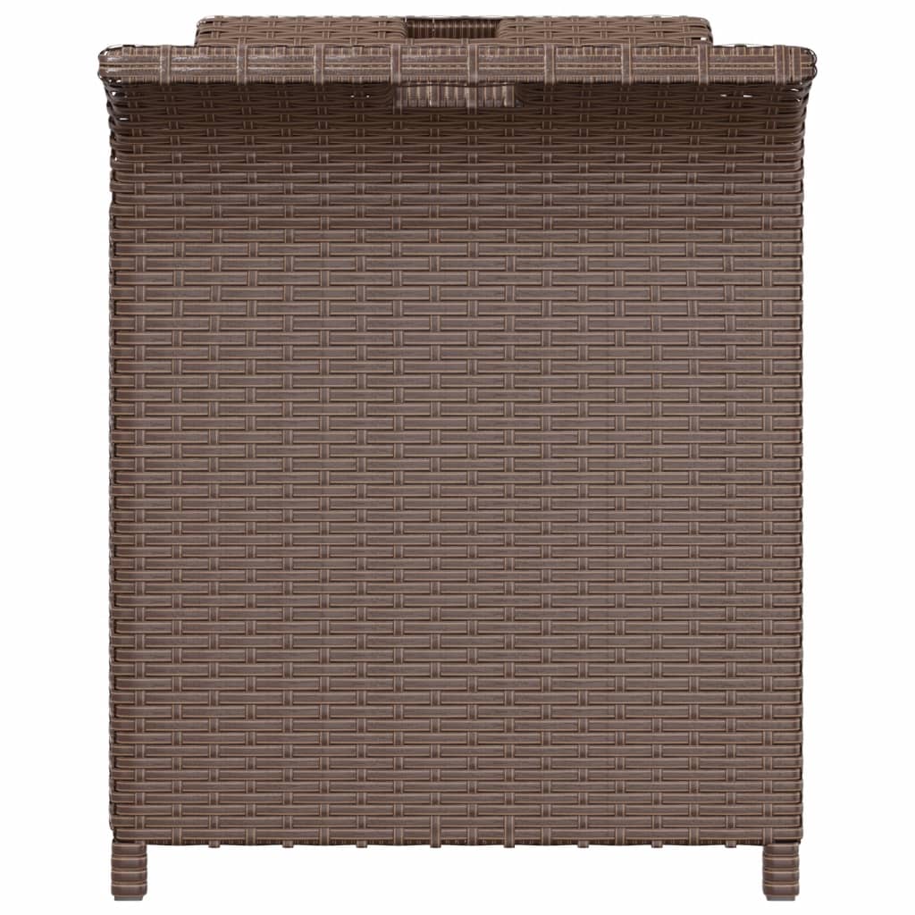 Panca da Giardino con Cuscino Marrone 116x46x57cm in Polyrattan 363419