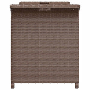 Panca da Giardino con Cuscino Marrone 116x46x57cm in Polyrattan 363419
