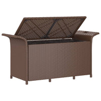 vidaXL Panca da Giardino con Cuscino Marrone 116x46x57cm in Polyrattan