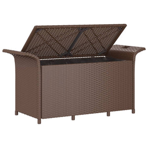 vidaXL Panca da Giardino con Cuscino Marrone 116x46x57cm in Polyrattan