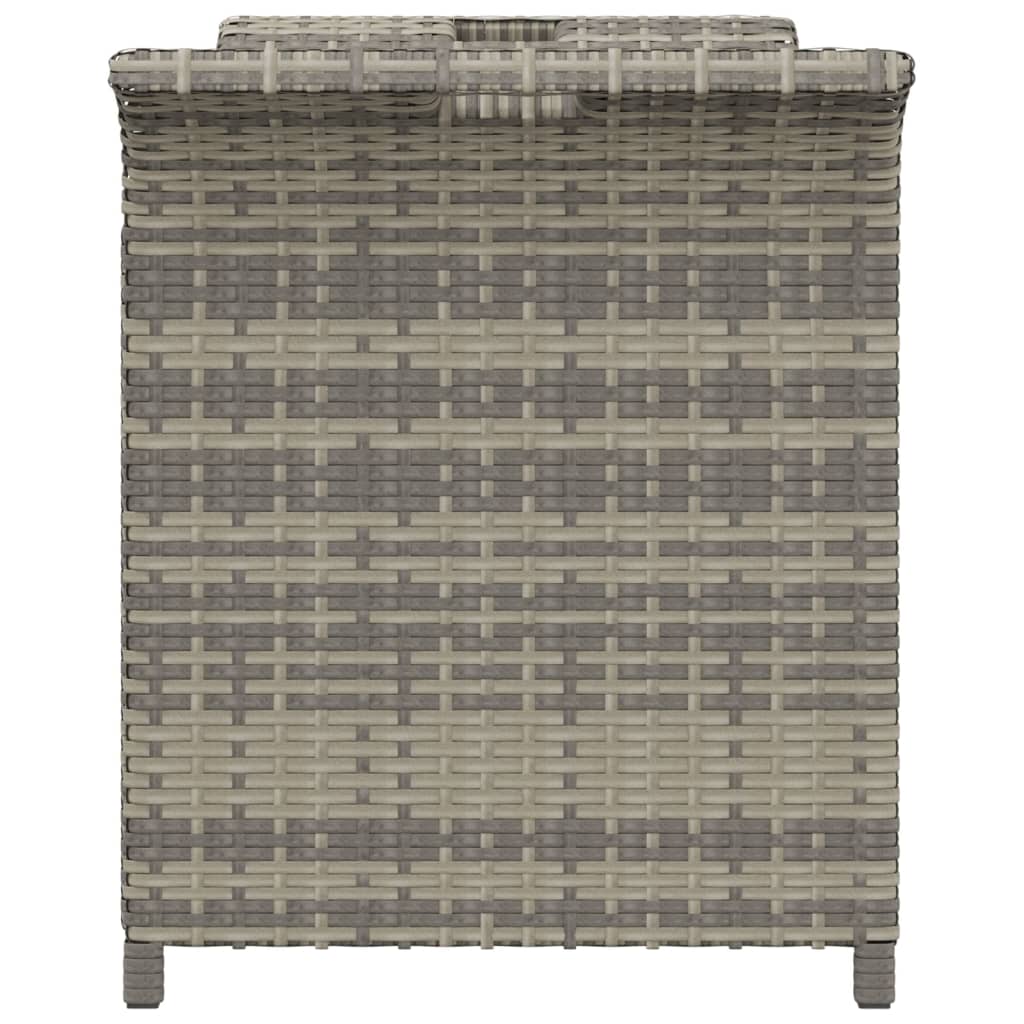 Panca da Giardino con Cuscino Grigio 116x46x57 cm in Polyrattan 363421