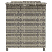 Panca da Giardino con Cuscino Grigio 116x46x57 cm in Polyrattan 363421