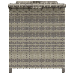 Panca da Giardino con Cuscino Grigio 116x46x57 cm in Polyrattan 363421