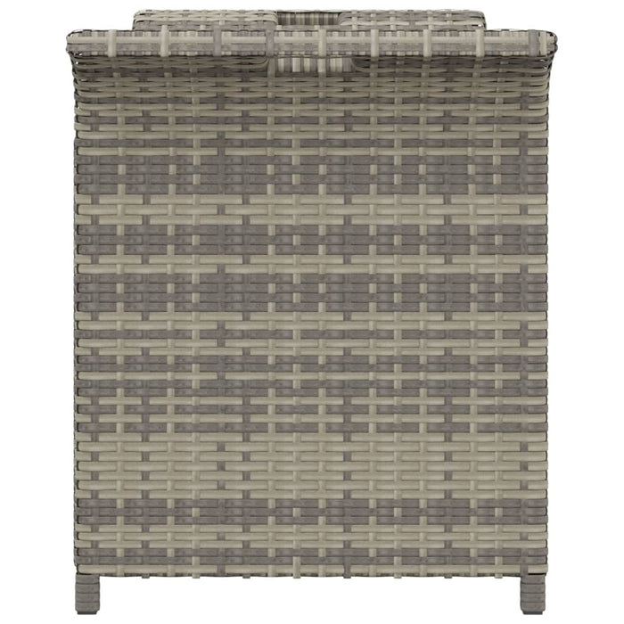 Panca da Giardino con Cuscino Grigio 116x46x57 cm in Polyrattan 363421