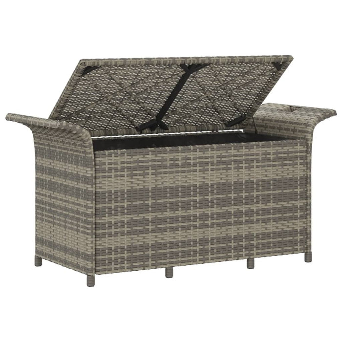 Panca da Giardino con Cuscino Grigio 116x46x57 cm in Polyrattan 363421