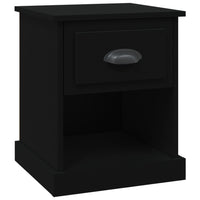 Comodino Nero 39x39x47,5 cm in Legno Multistrato 816130