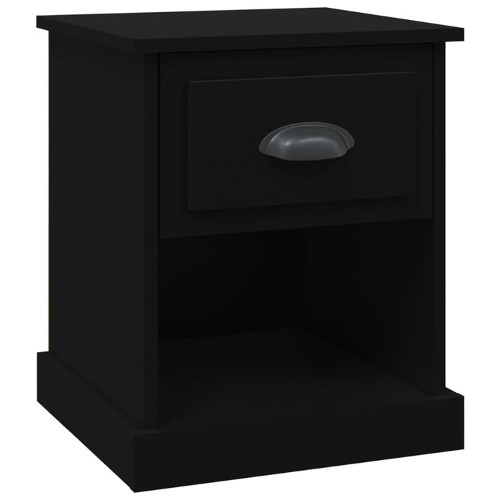 Comodino Nero 39x39x47,5 cm in Legno Multistrato 816130
