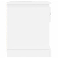 Comodini 2 pz Bianco Lucido 39x39x47,5 cm in Legno Multistrato 816133