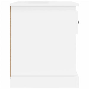 Comodini 2 pz Bianco Lucido 39x39x47,5 cm in Legno Multistrato 816133