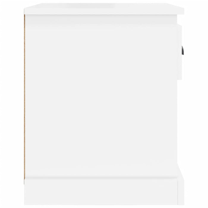 Comodini 2 pz Bianco Lucido 39x39x47,5 cm in Legno Multistrato 816133