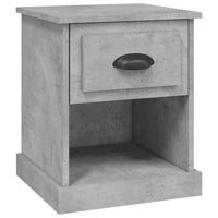 Comodino Grigio Cemento 39x39x47,5 cm in Legno Multistrato 816136