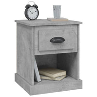 Comodino Grigio Cemento 39x39x47,5 cm in Legno Multistrato 816136