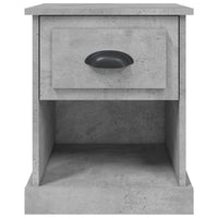 Comodino Grigio Cemento 39x39x47,5 cm in Legno Multistrato 816136