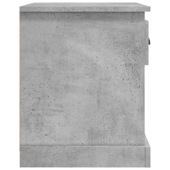 Comodino Grigio Cemento 39x39x47,5 cm in Legno Multistrato 816136