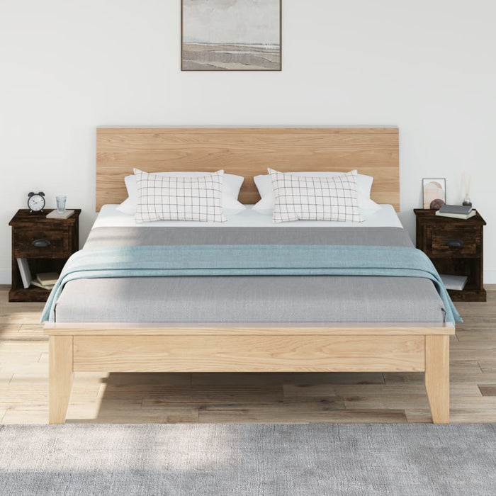 Comodini 2 pz Rovere Fumo 39x39x47,5 cm in Legno Multistrato 816139