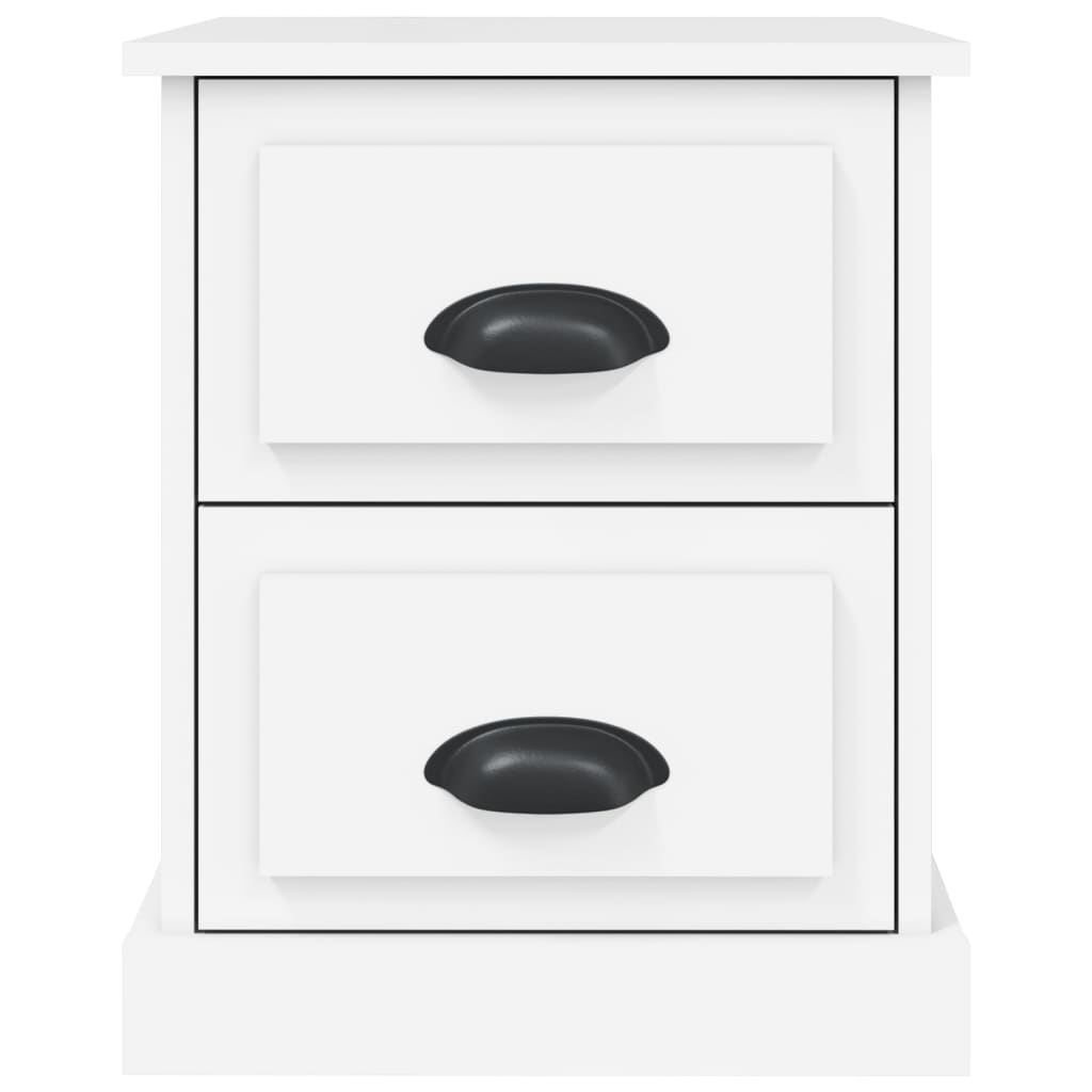 Comodino-Tavolino da notte Bianco 39x39x47,5 cm in Legno Multistrato