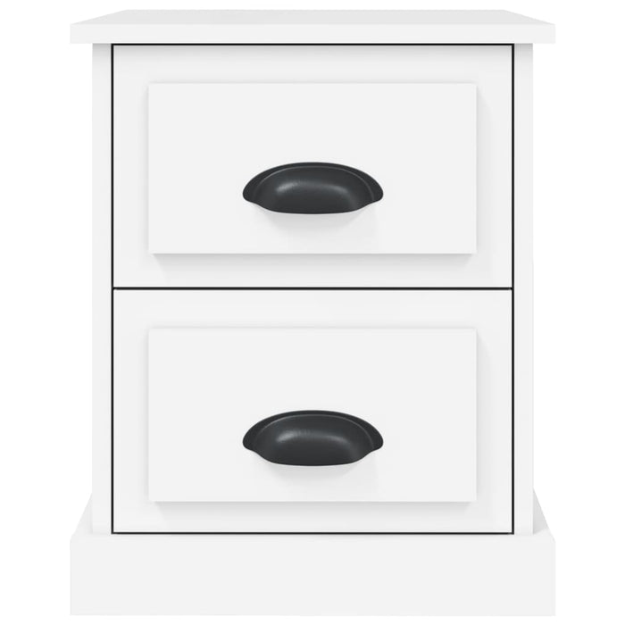 Comodino-Tavolino da notte Bianco 39x39x47,5 cm in Legno Multistrato