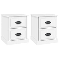 Comodini 2 pz Bianchi 39x39x47,5 cm in Legno Multistrato 816145