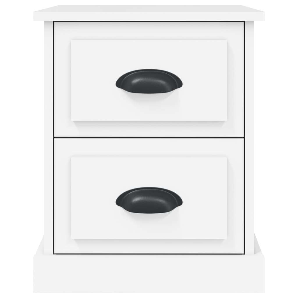 Comodini 2 pz Bianchi 39x39x47,5 cm in Legno Multistrato 816145