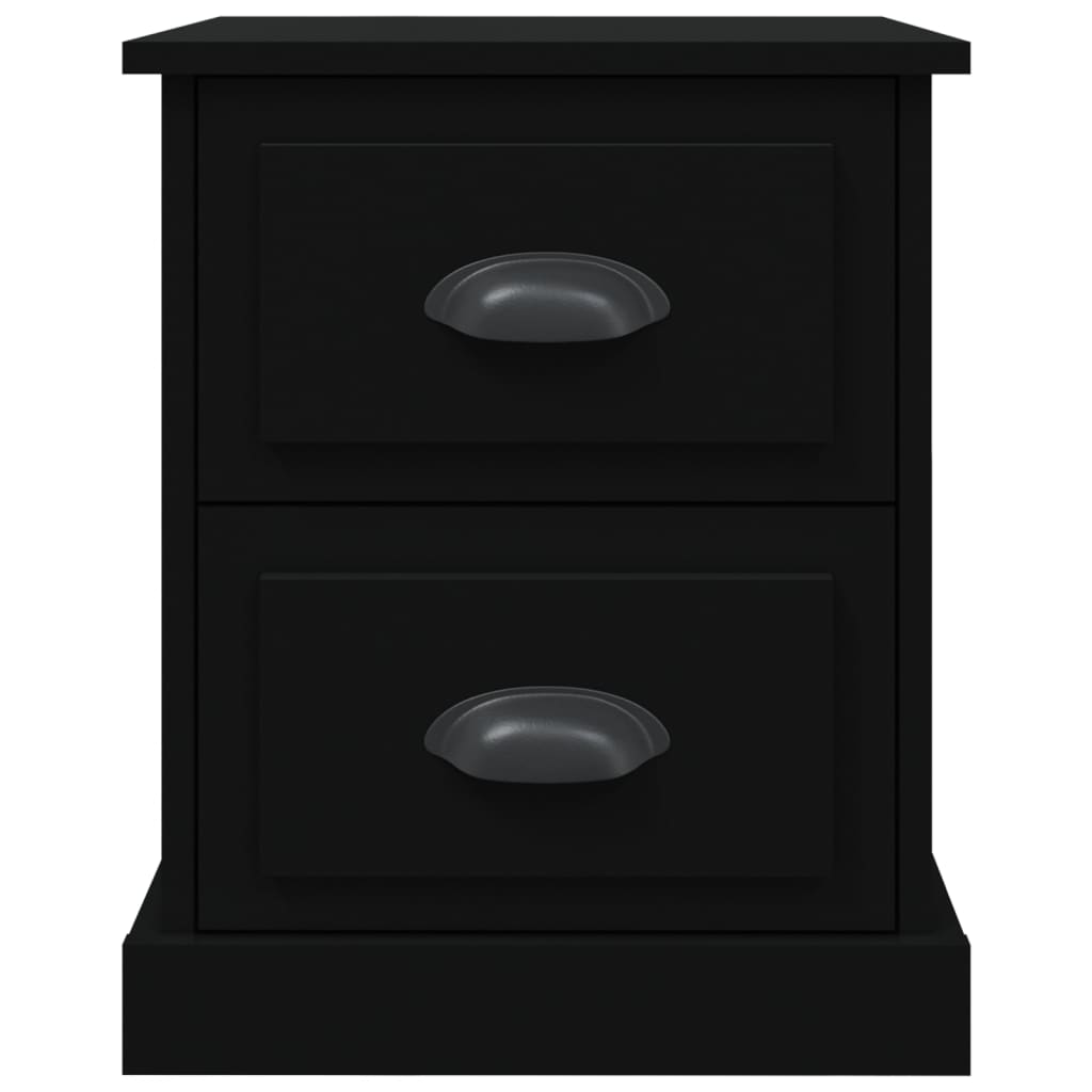 Comodino Nero 39x39x47,5 cm in Legno Multistrato 816146